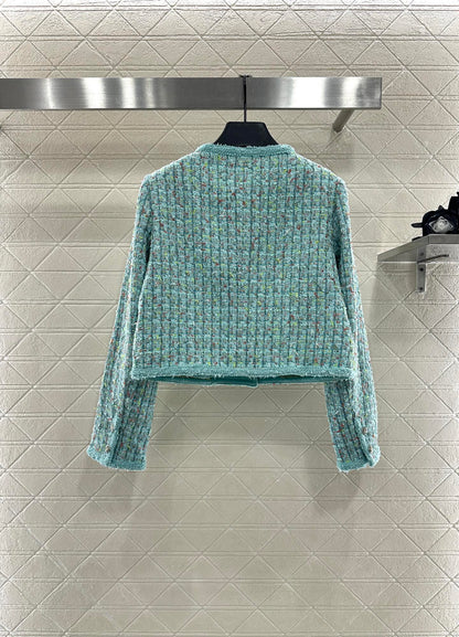 25fw Colorful edge tied woven jacket