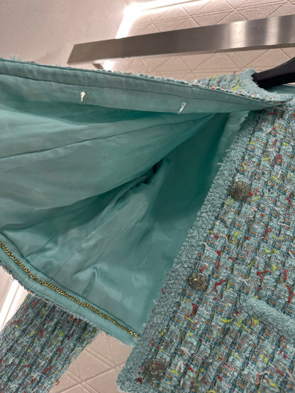 25fw Colorful edge tied woven jacket