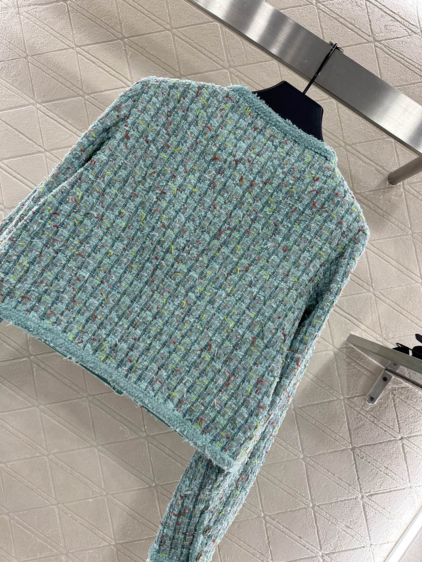 25fw Colorful edge tied woven jacket