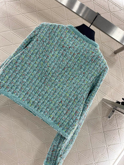 25fw Colorful edge tied woven jacket