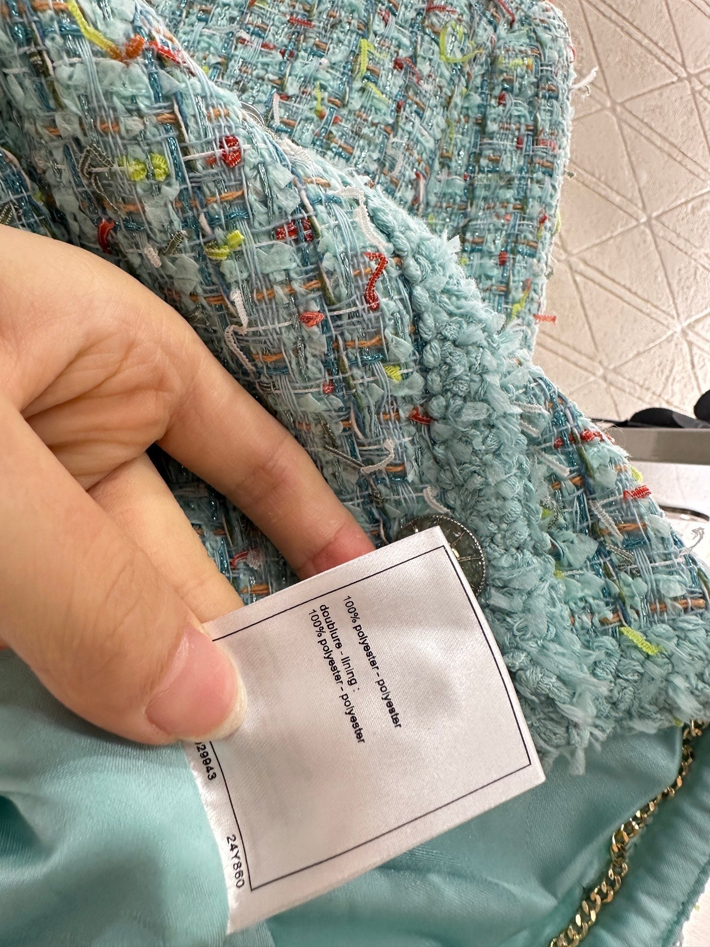 25fw Colorful edge tied woven jacket