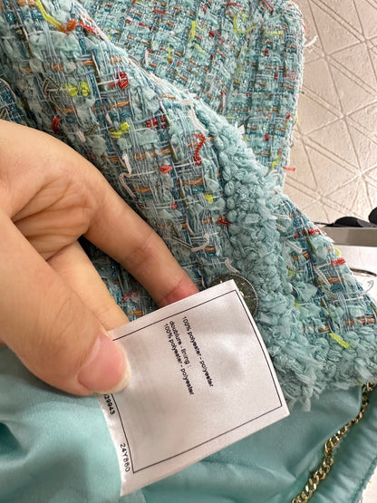 25fw Colorful edge tied woven jacket