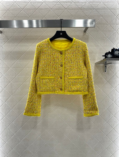 25fw Colorful edge tied woven jacket