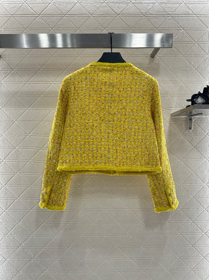 25fw Colorful edge tied woven jacket