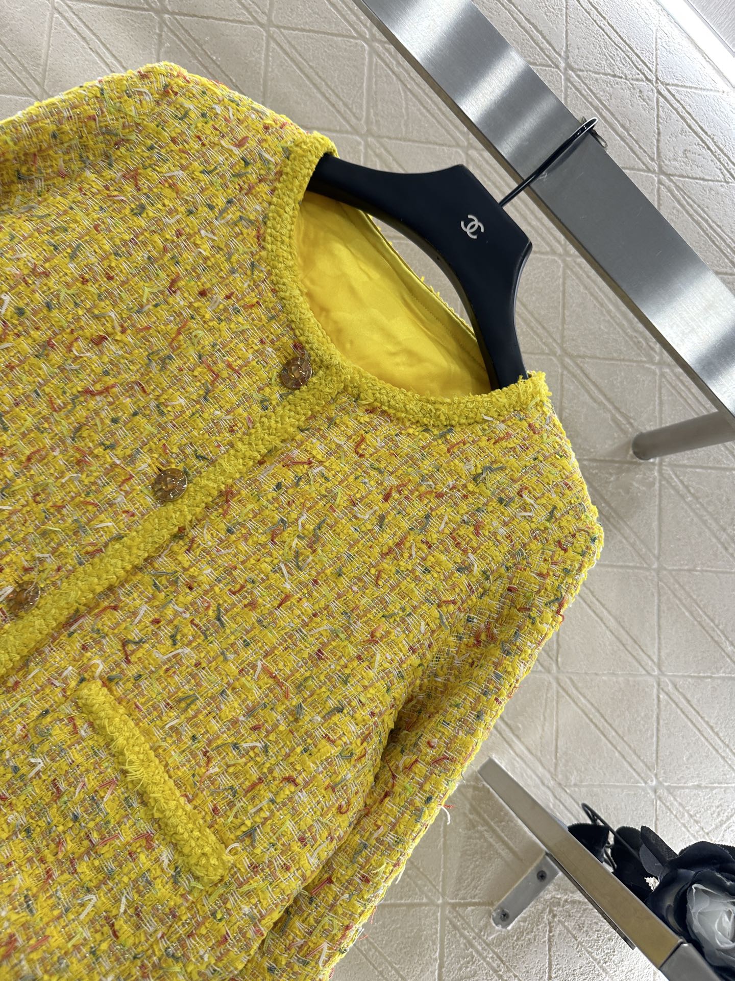 25fw Colorful edge tied woven jacket