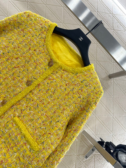 25fw Colorful edge tied woven jacket