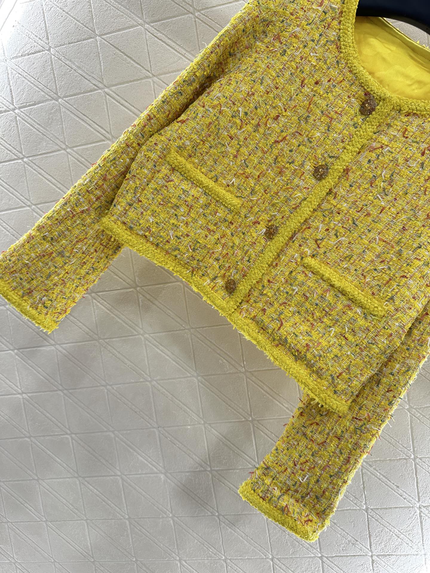 25fw Colorful edge tied woven jacket