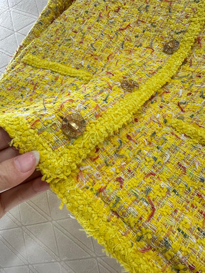 25fw Colorful edge tied woven jacket