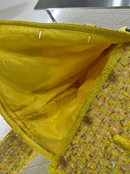 25fw Colorful edge tied woven jacket