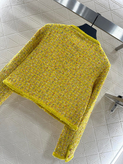 25fw Colorful edge tied woven jacket