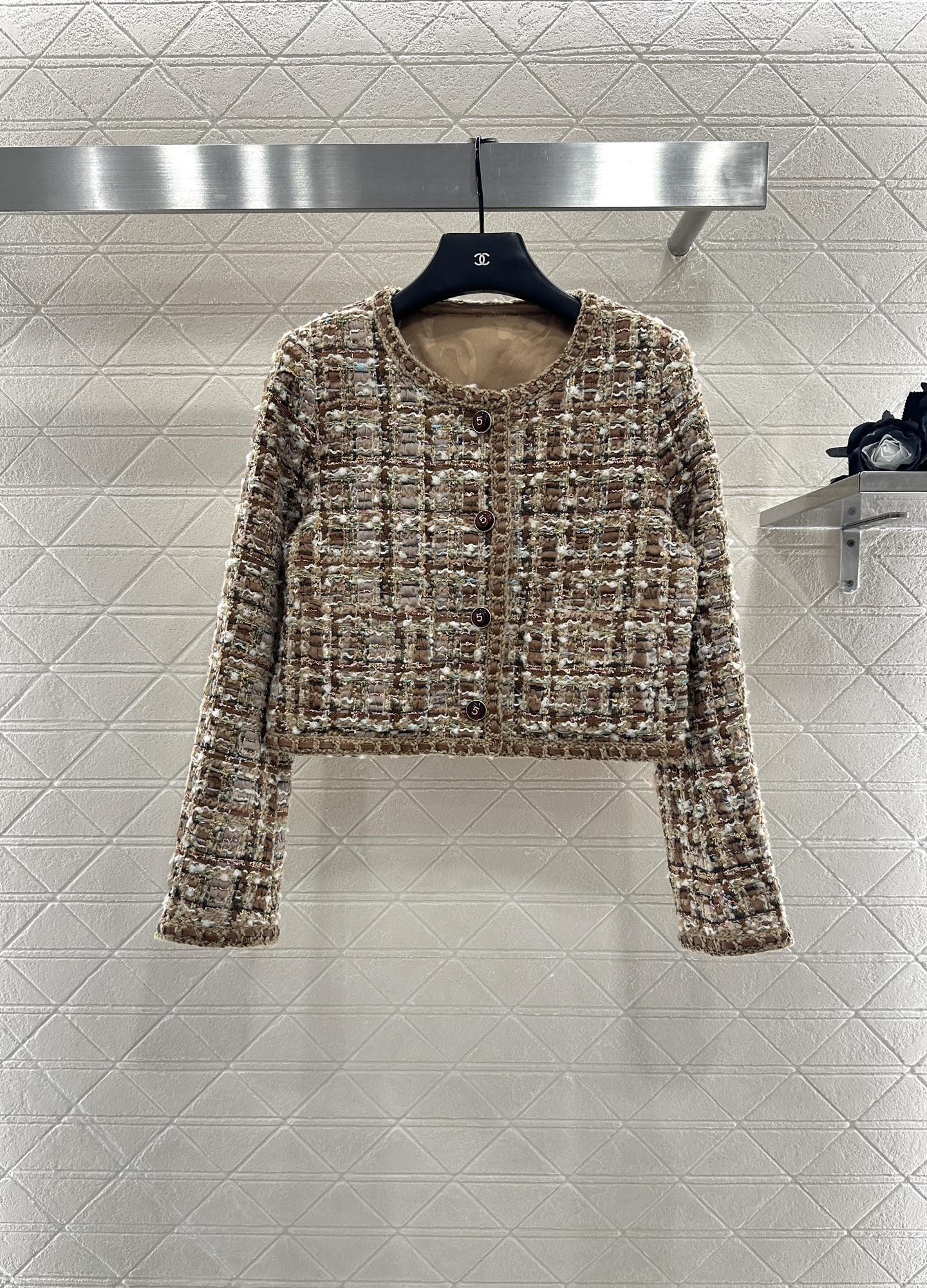 25fw Woolen edge tied jacket