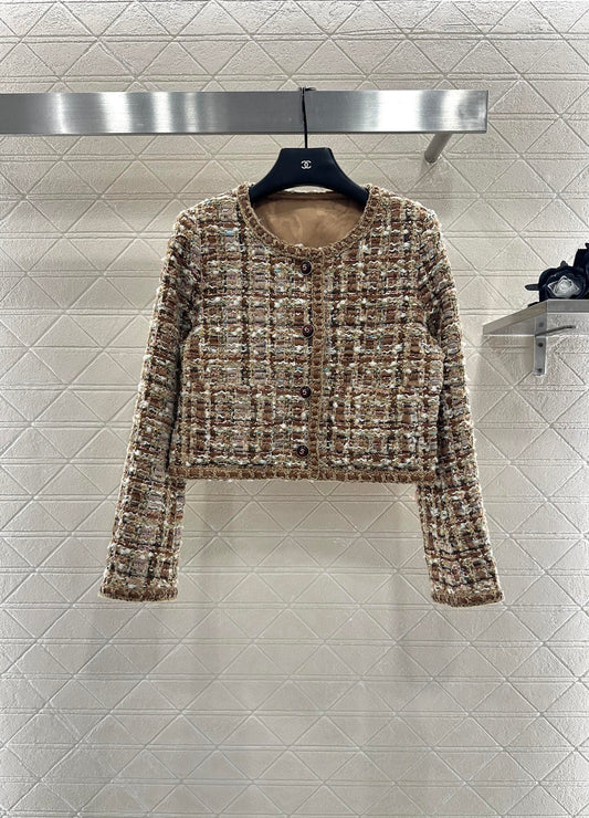 25fw Woolen edge tied jacket