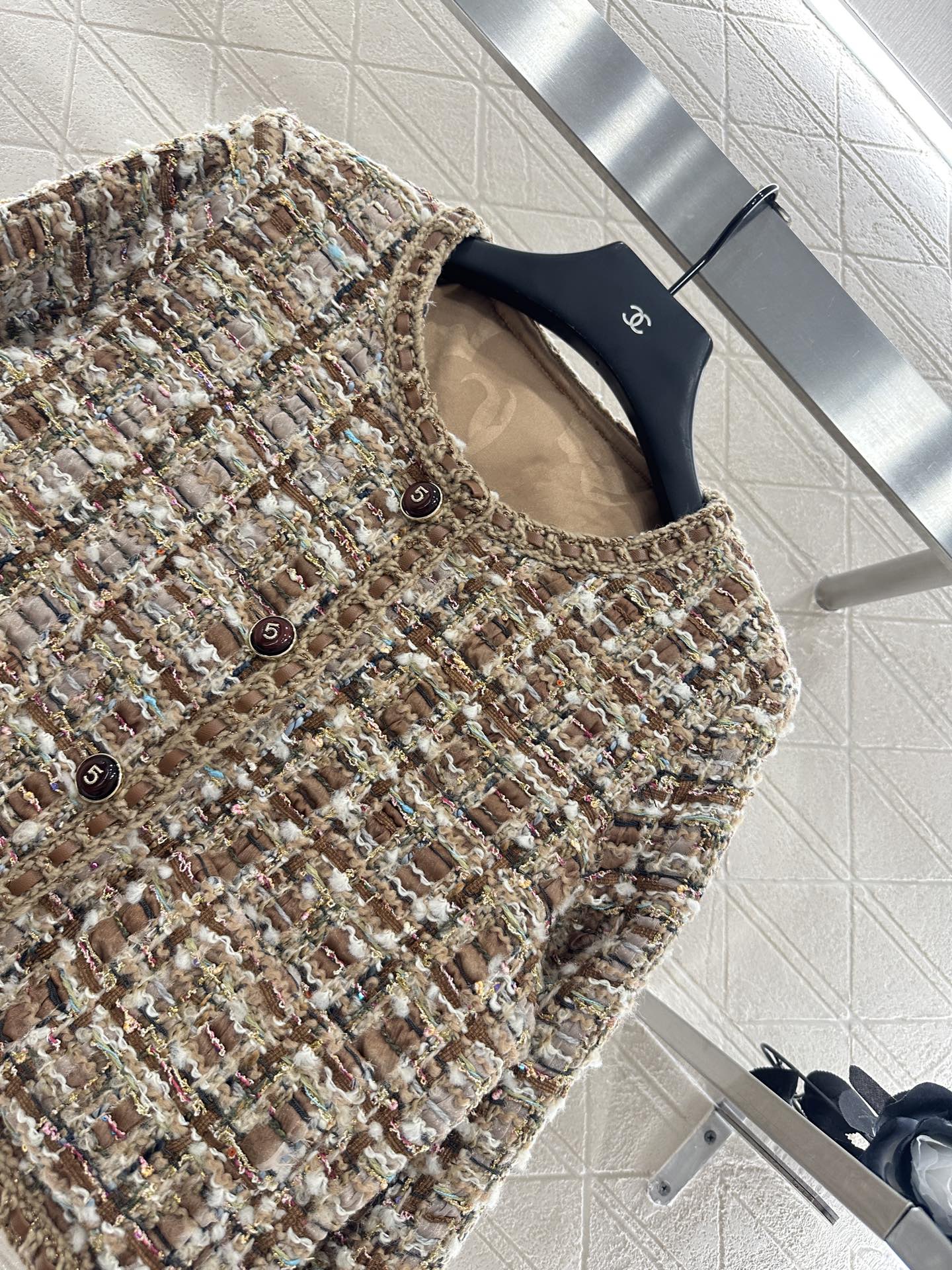 25fw Woolen edge tied jacket