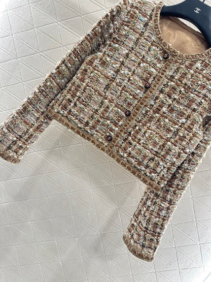 25fw Woolen edge tied jacket