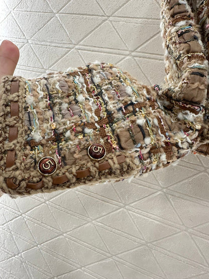 25fw Woolen edge tied jacket