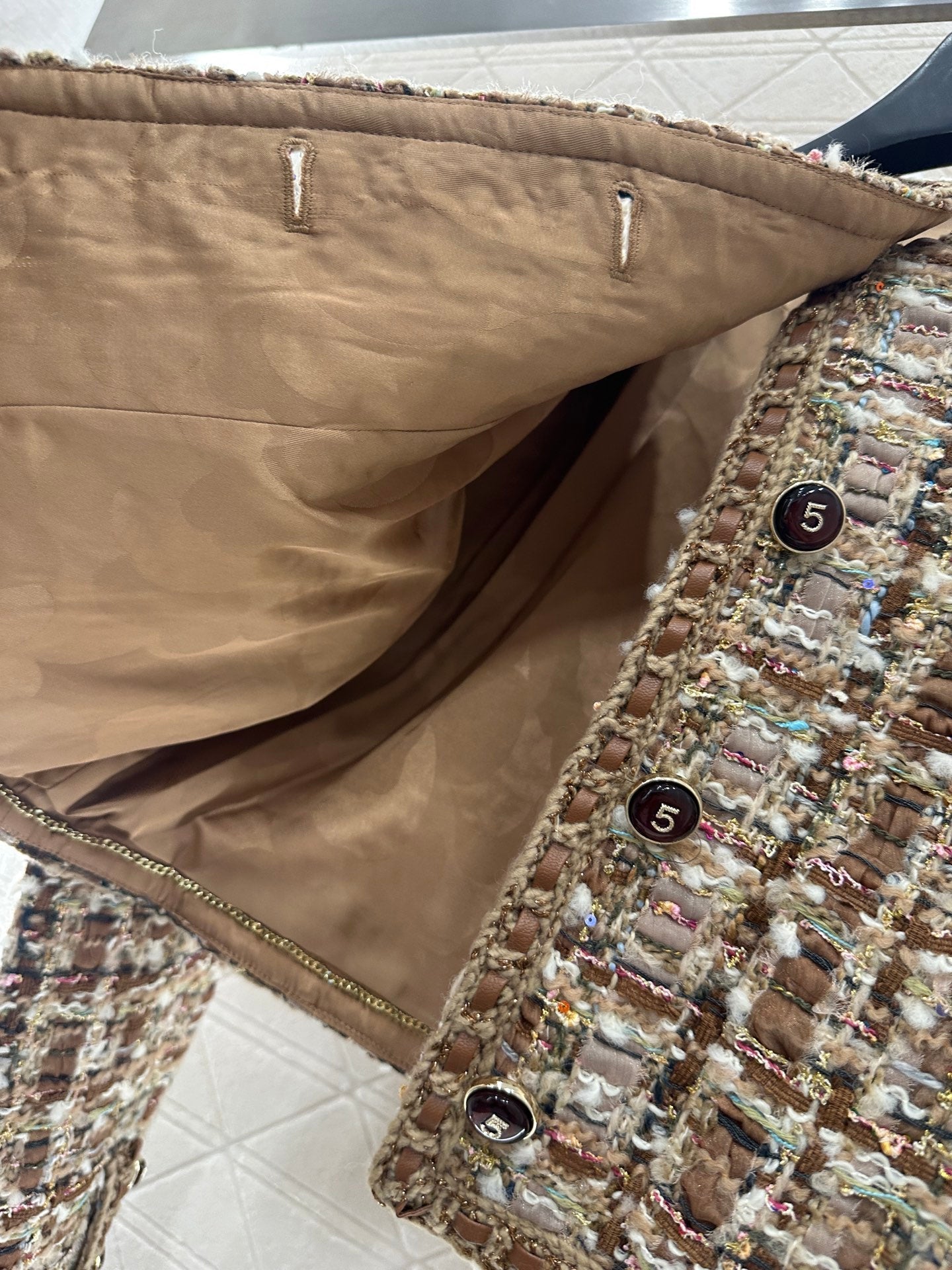 25fw Woolen edge tied jacket