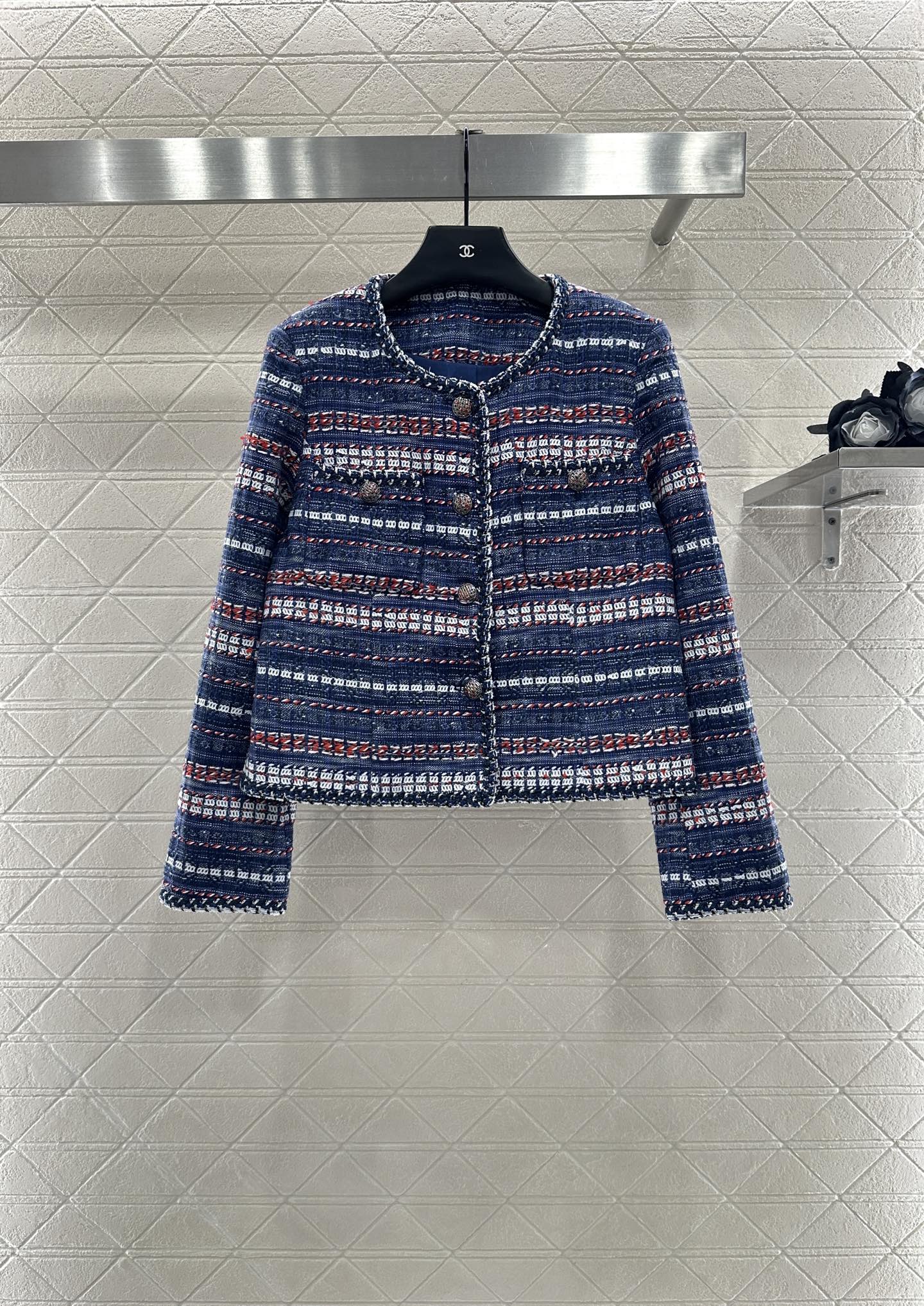 25fw Woolen edge tied jacket