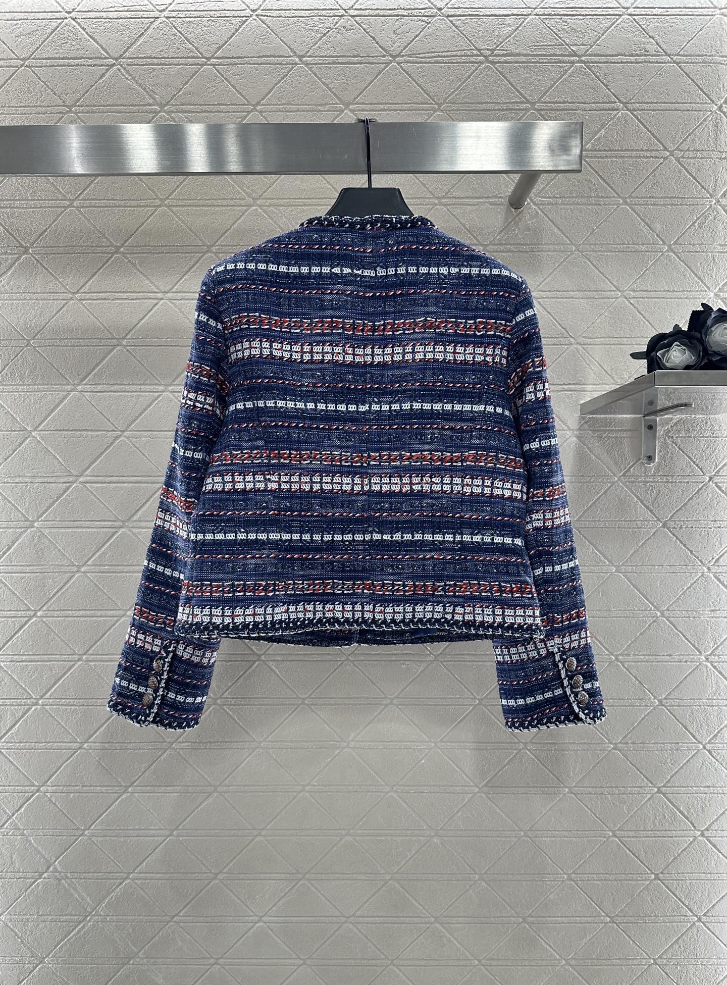 25fw Woolen edge tied jacket