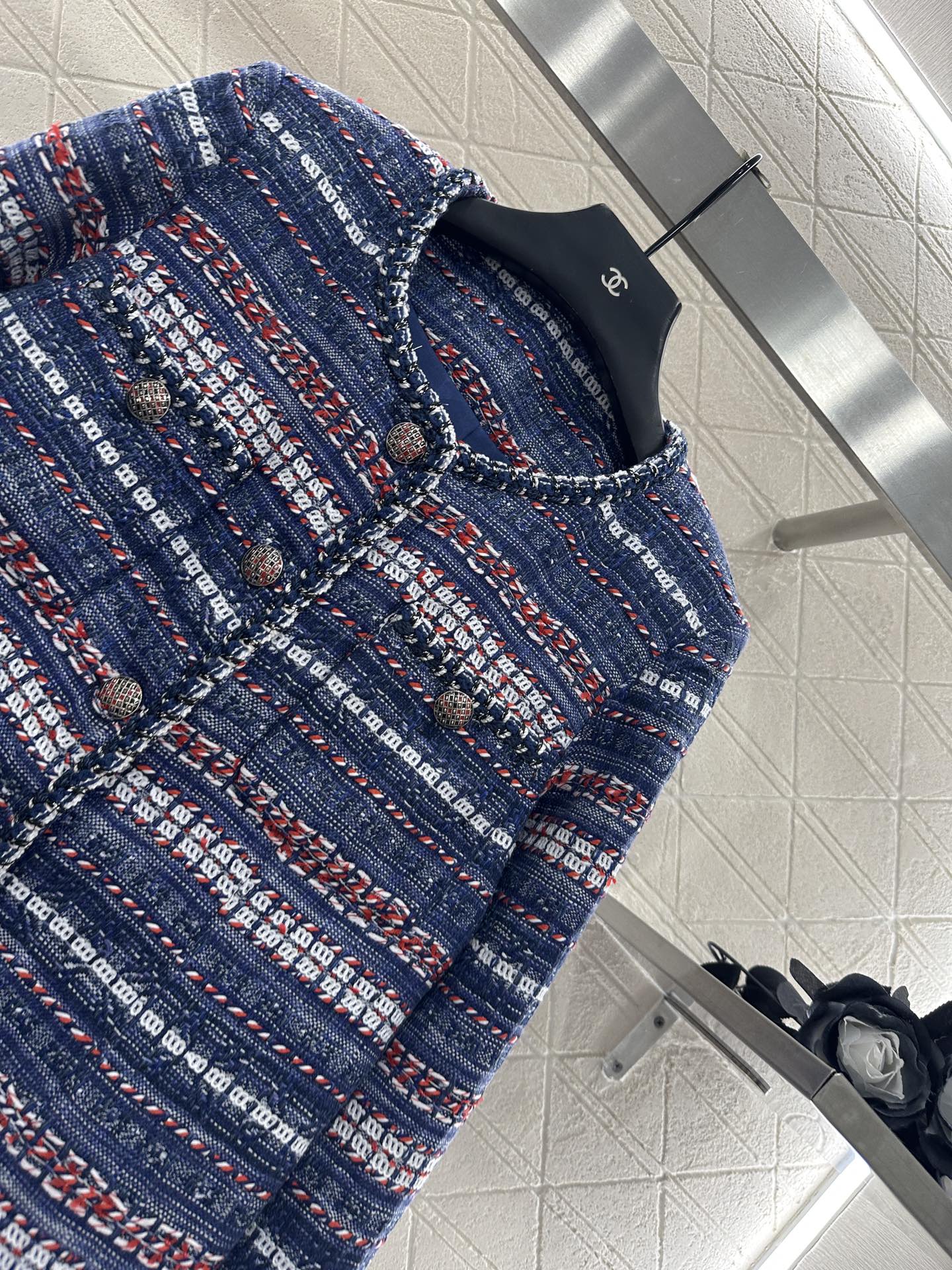 25fw Woolen edge tied jacket