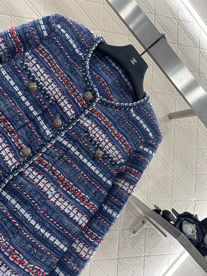 25fw Woolen edge tied jacket