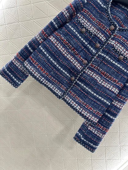 25fw Woolen edge tied jacket