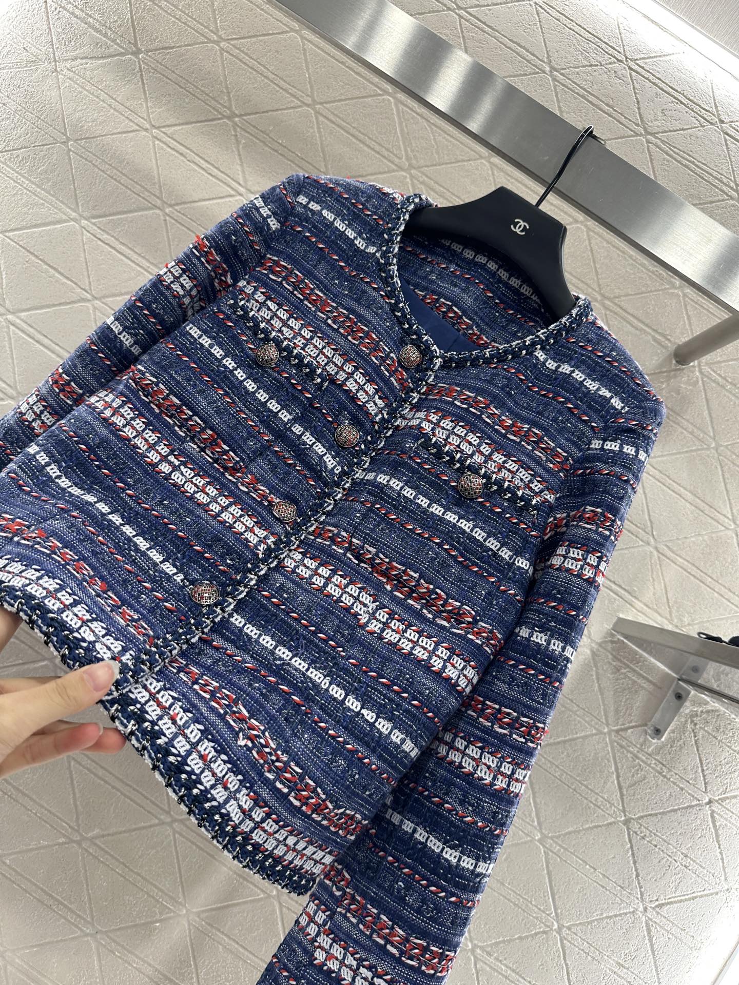 25fw Woolen edge tied jacket