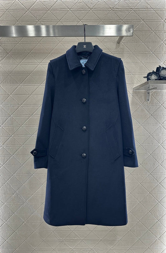 25fw Front shoulder lapel long coat