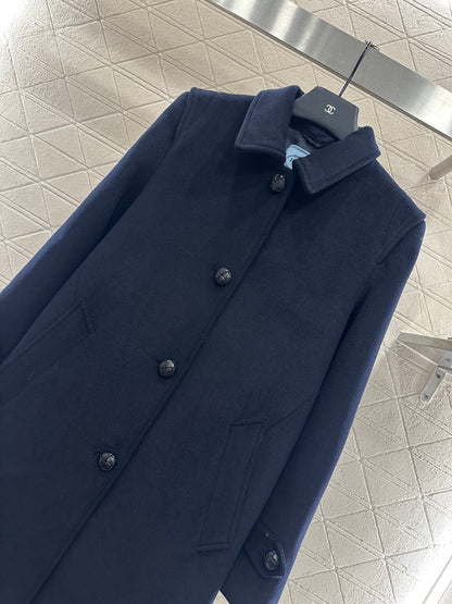 25fw Front shoulder lapel long coat