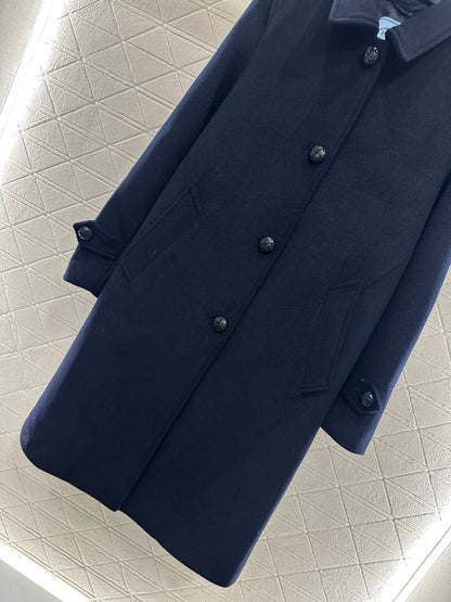 25fw Front shoulder lapel long coat