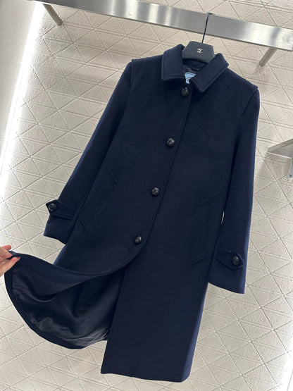 25fw Front shoulder lapel long coat