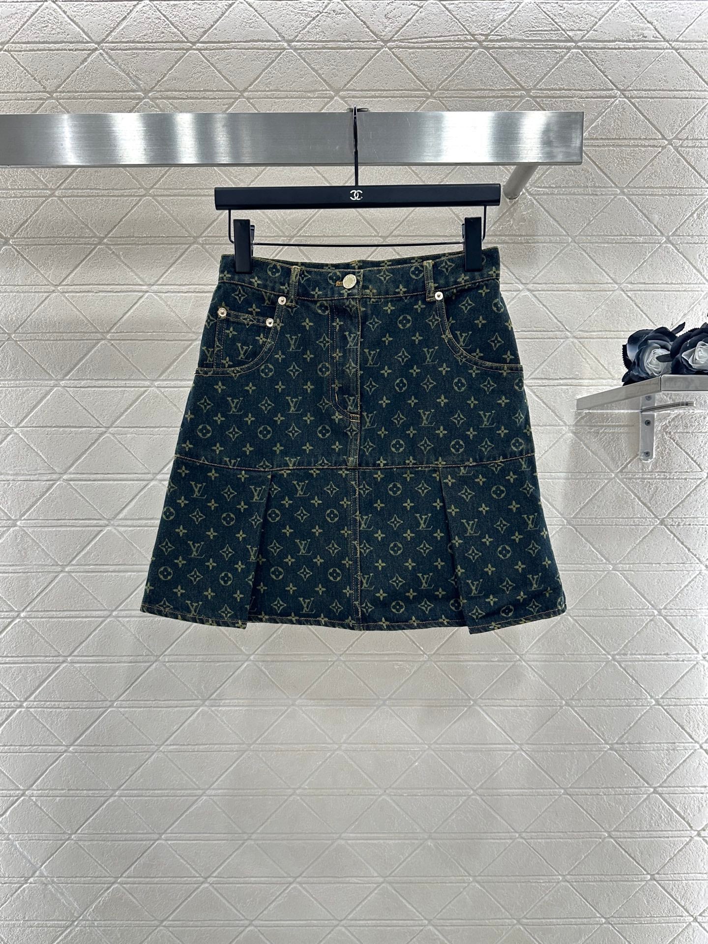 25fw Pleated short skirt