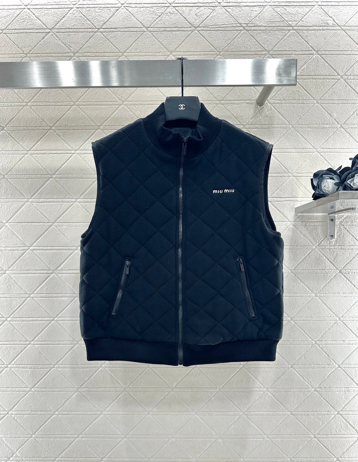 25fw Polar fleece standing collar vest