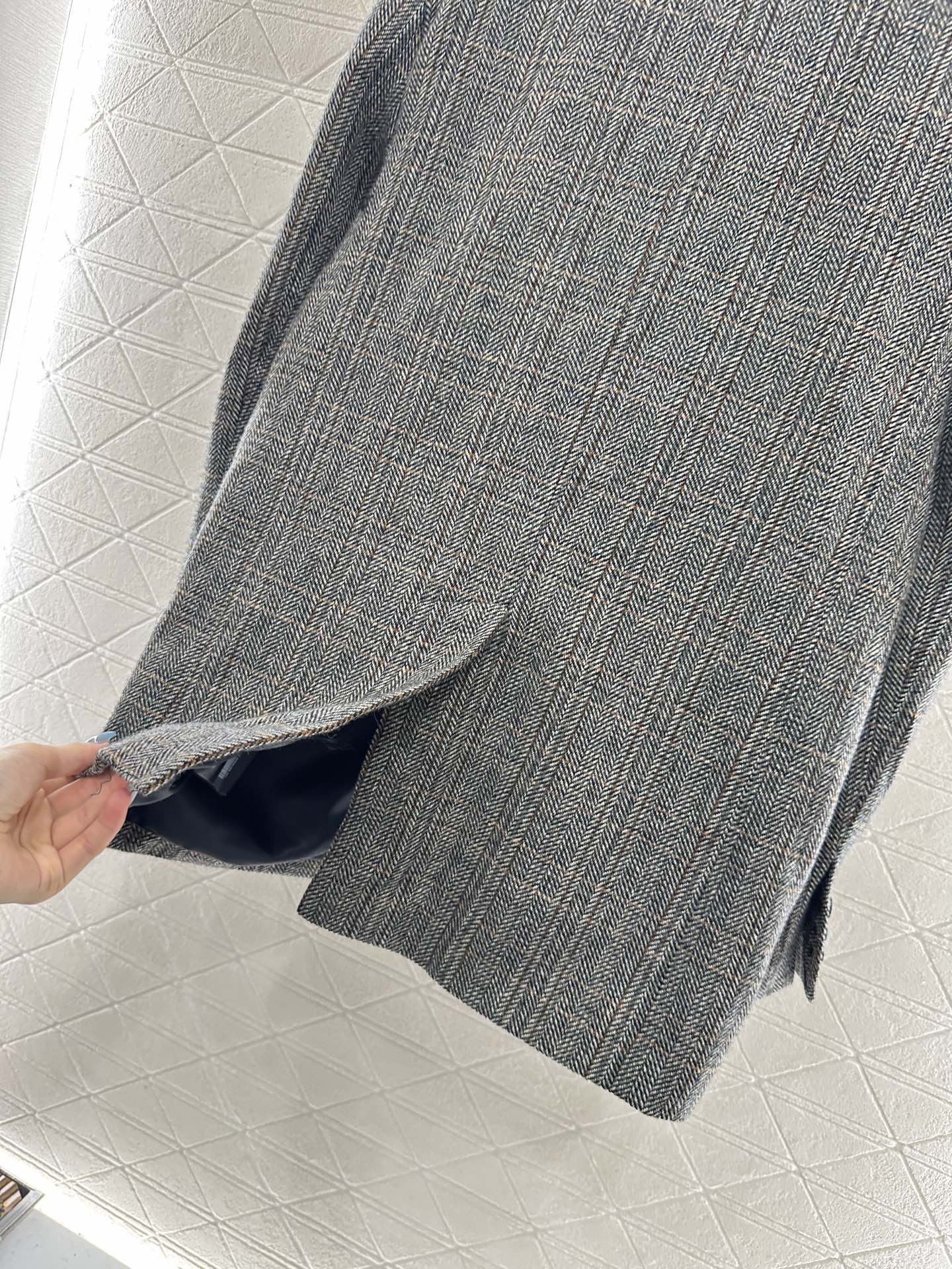 25fw Collar plaid pocket suit jacket