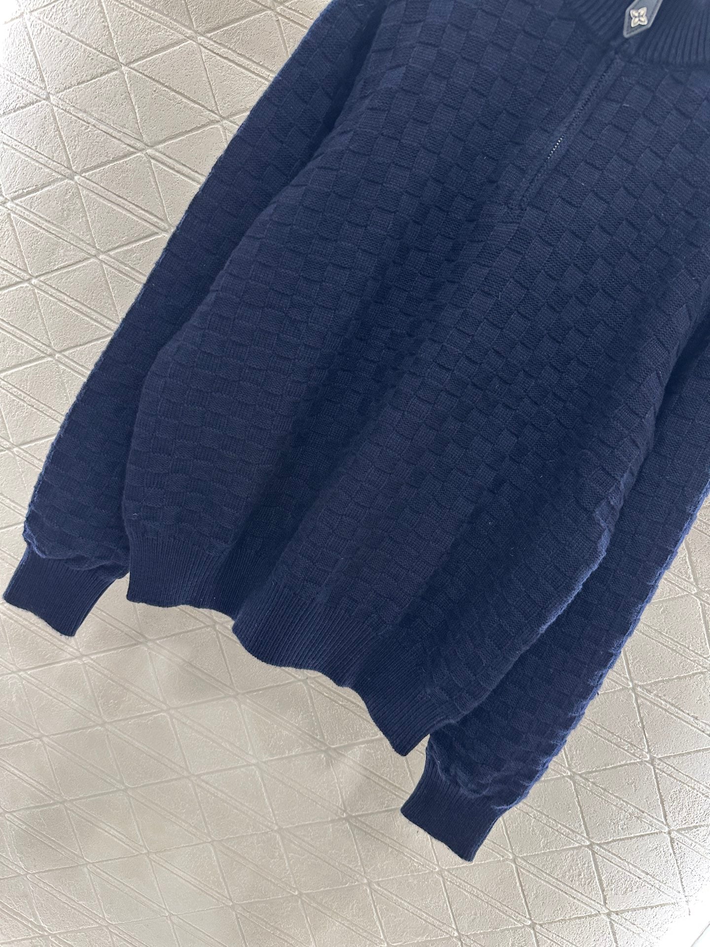25fw High neck zipper knitted pullover sweater