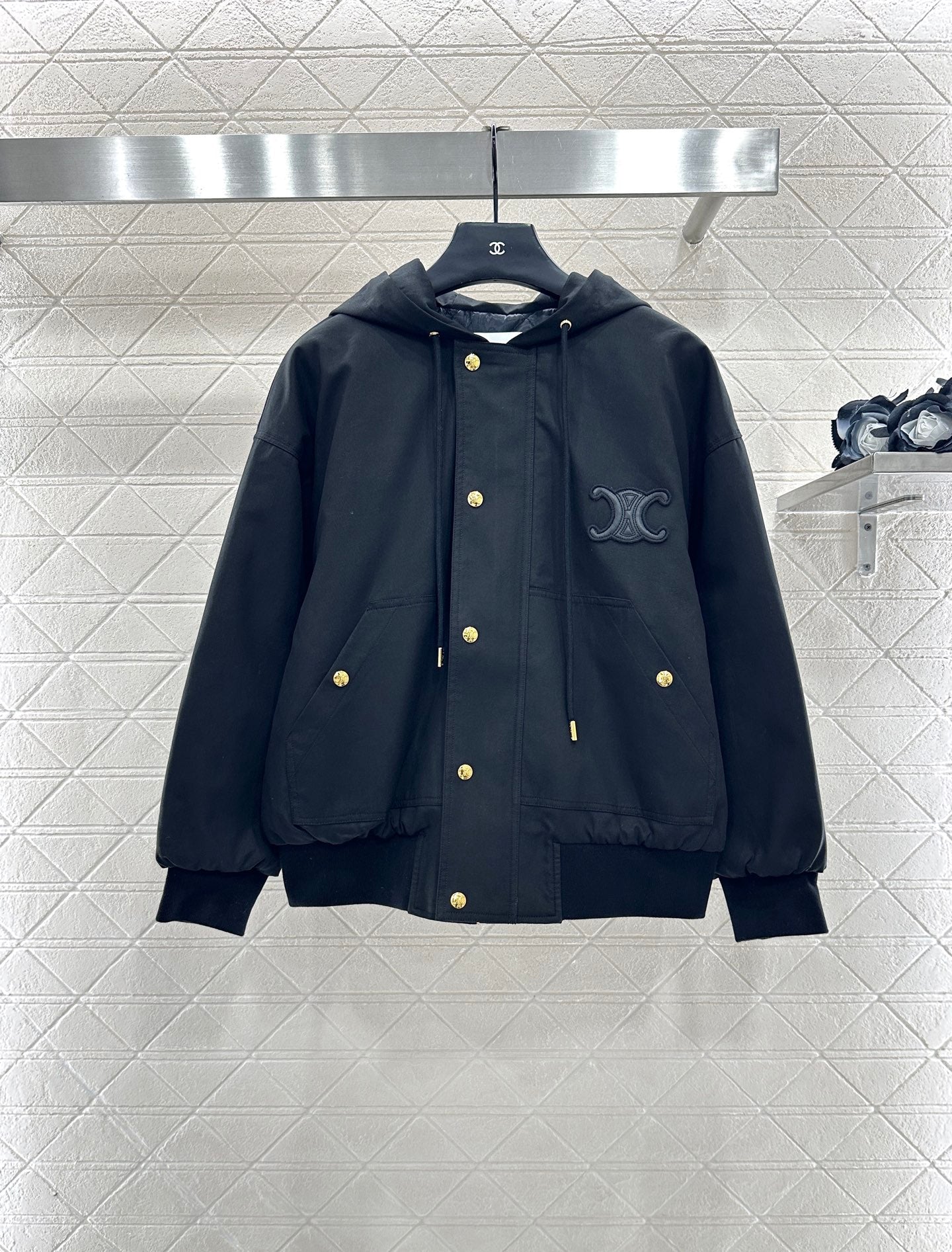 25fw Hooded cotton drawstring jacket
