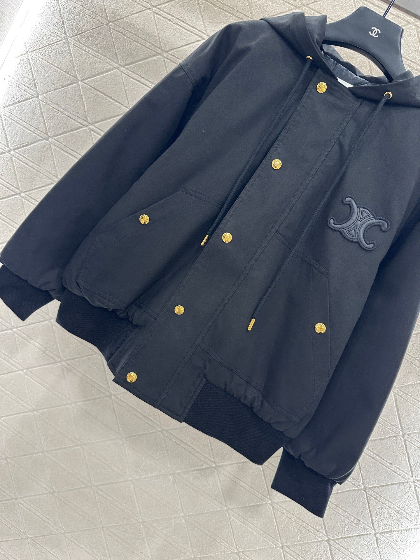 25fw Hooded cotton drawstring jacket