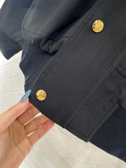 25fw Hooded cotton drawstring jacket