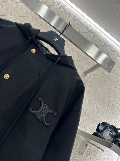 25fw Hooded cotton drawstring jacket