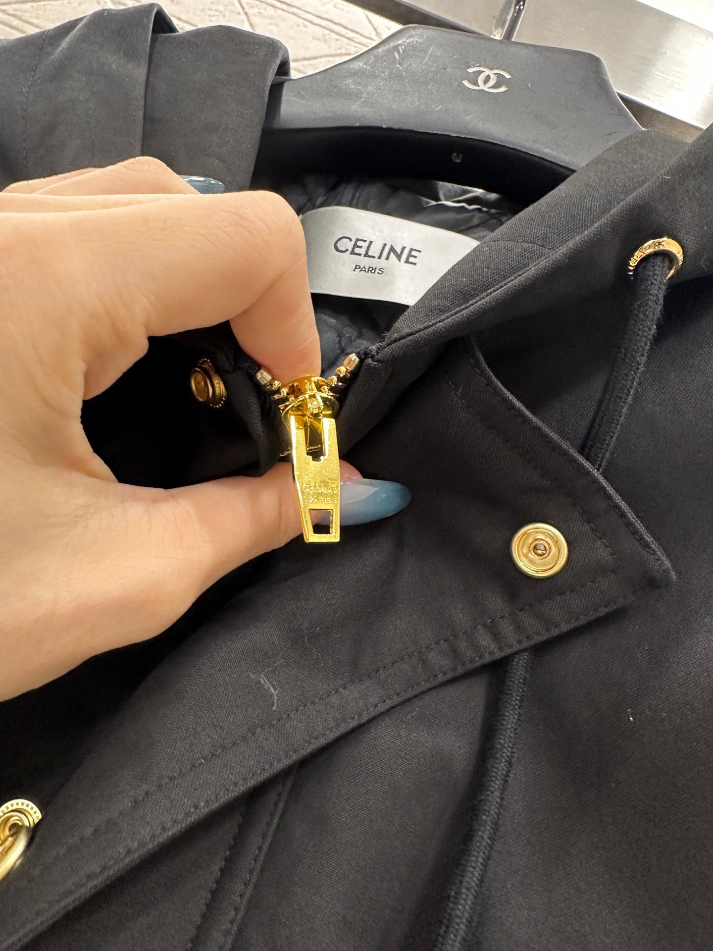 25fw Hooded cotton drawstring jacket