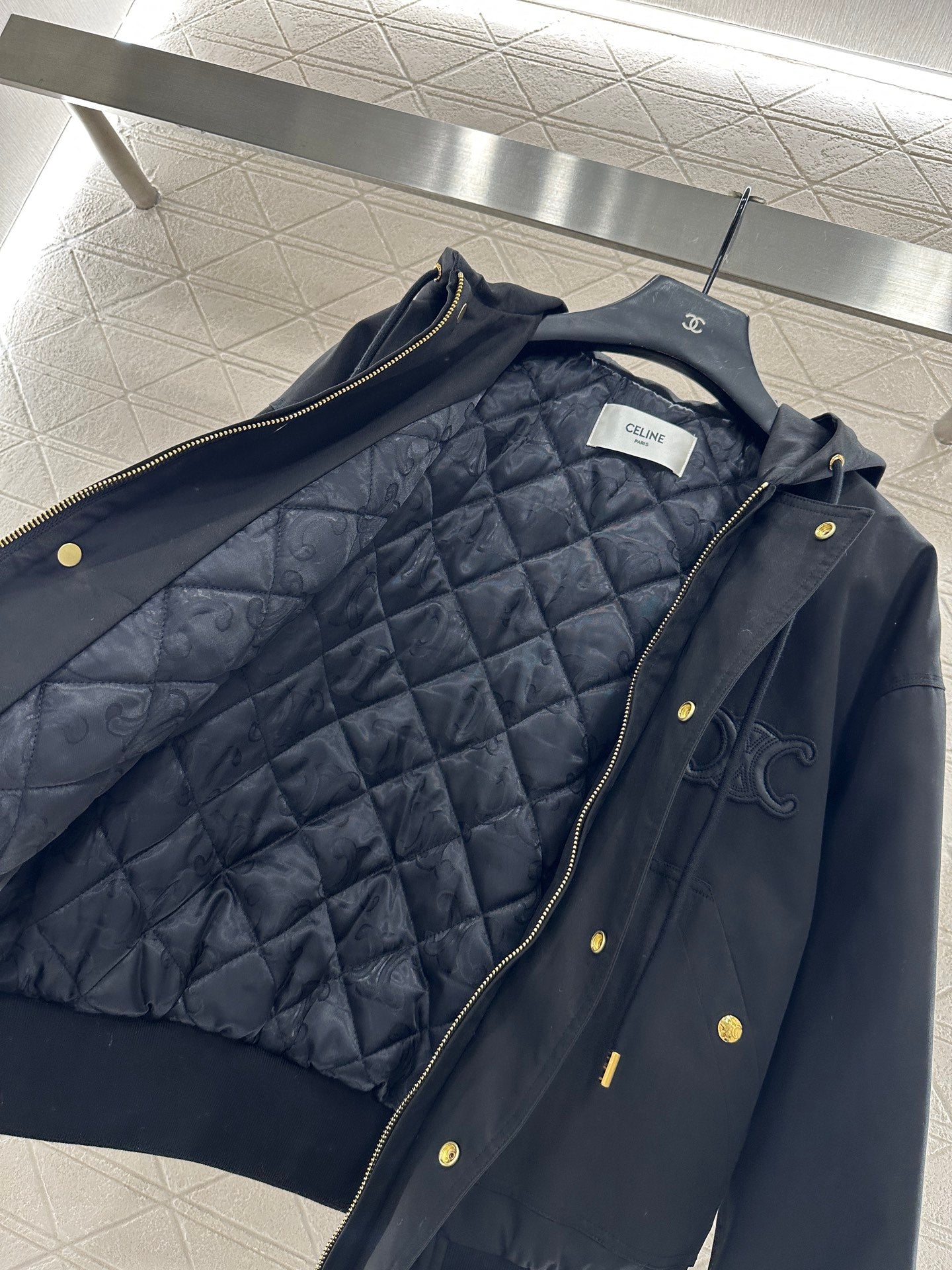 25fw Hooded cotton drawstring jacket