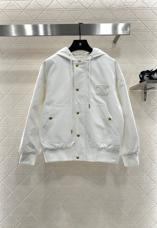 25fw Hooded cotton drawstring jacket