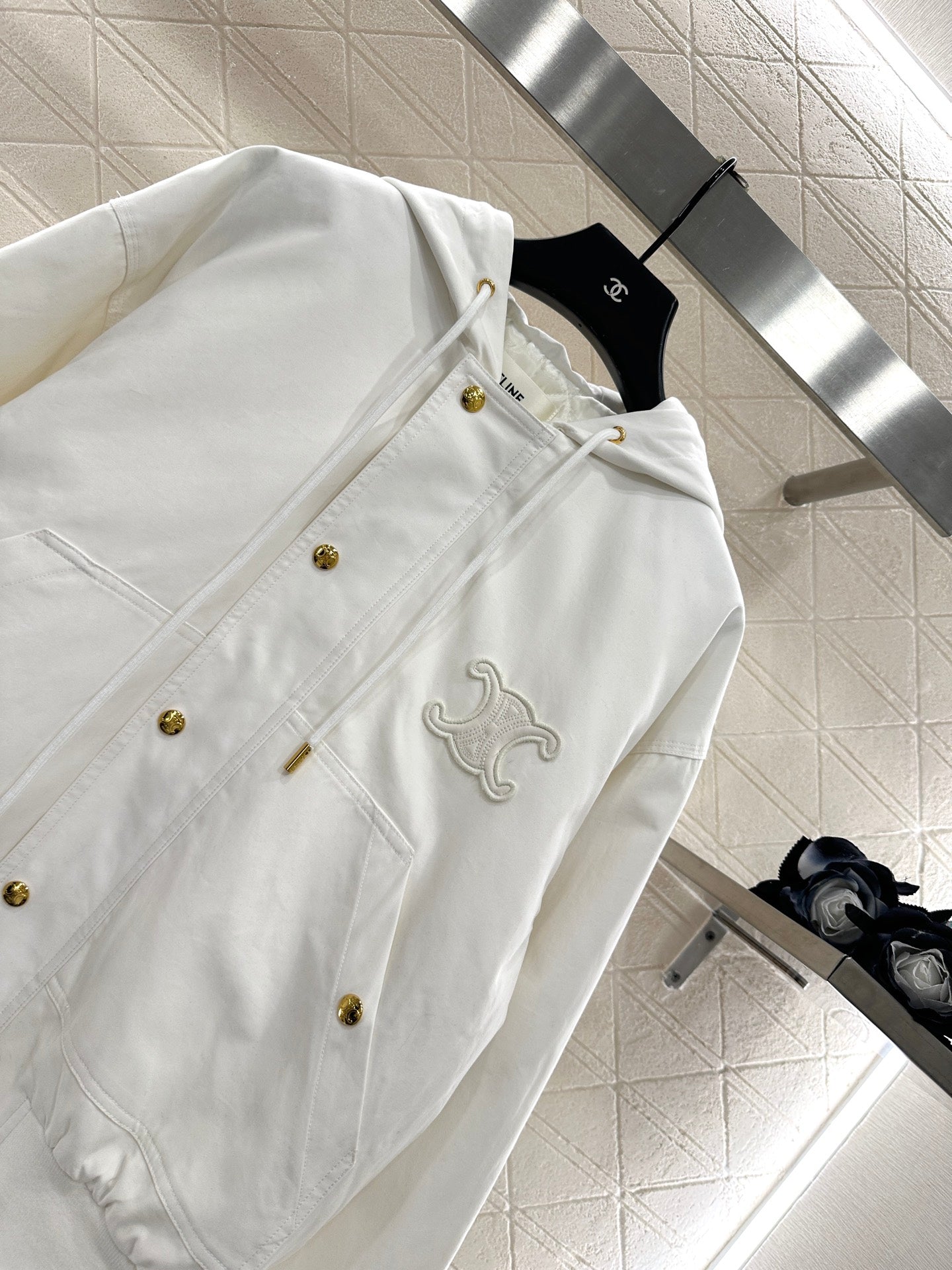 25fw Hooded cotton drawstring jacket