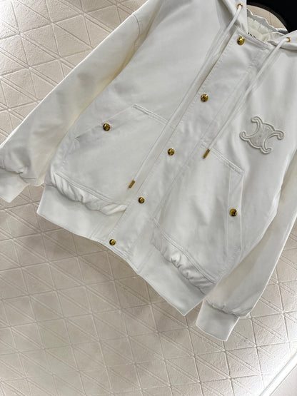 25fw Hooded cotton drawstring jacket