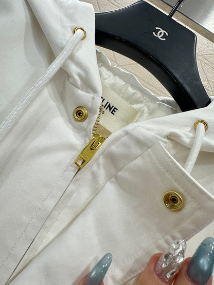 25fw Hooded cotton drawstring jacket