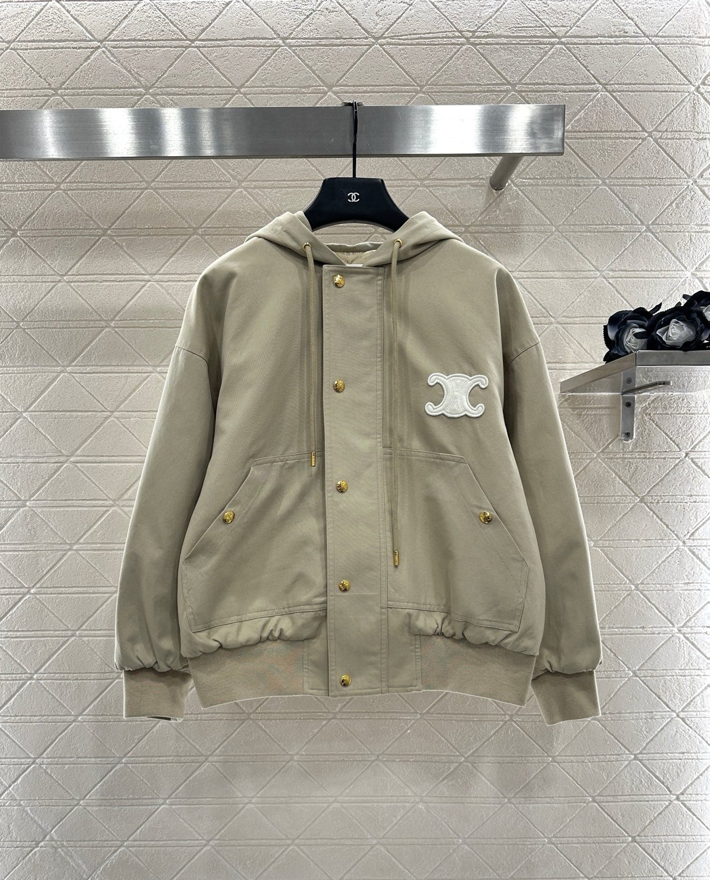 25fw Hooded cotton drawstring jacket