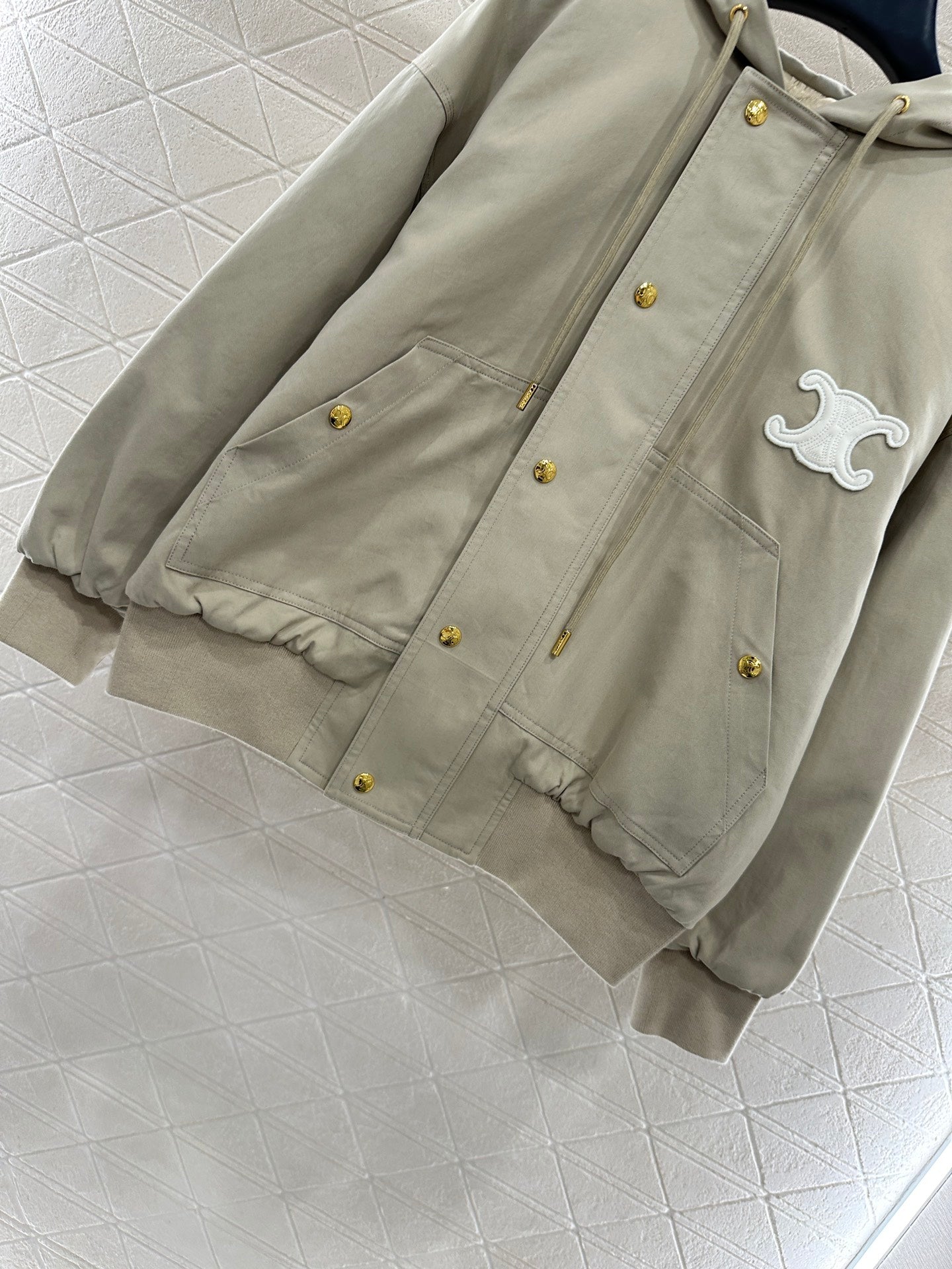 25fw Hooded cotton drawstring jacket