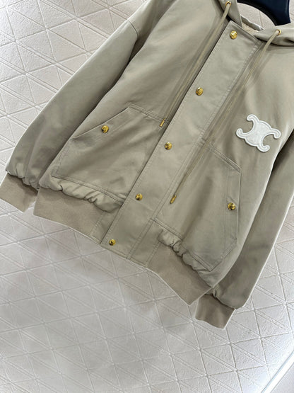 25fw Hooded cotton drawstring jacket