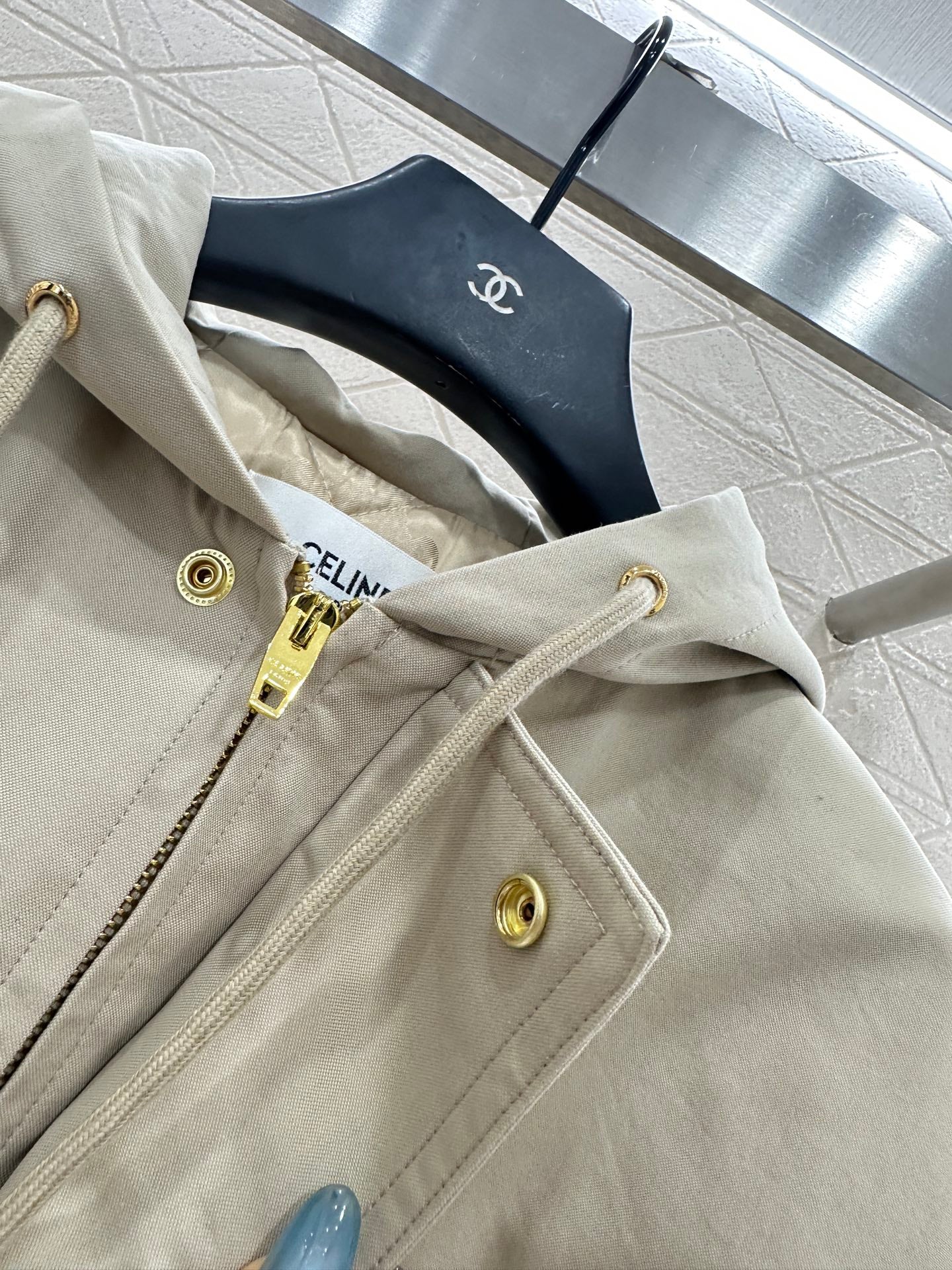 25fw Hooded cotton drawstring jacket