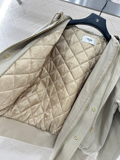 25fw Hooded cotton drawstring jacket