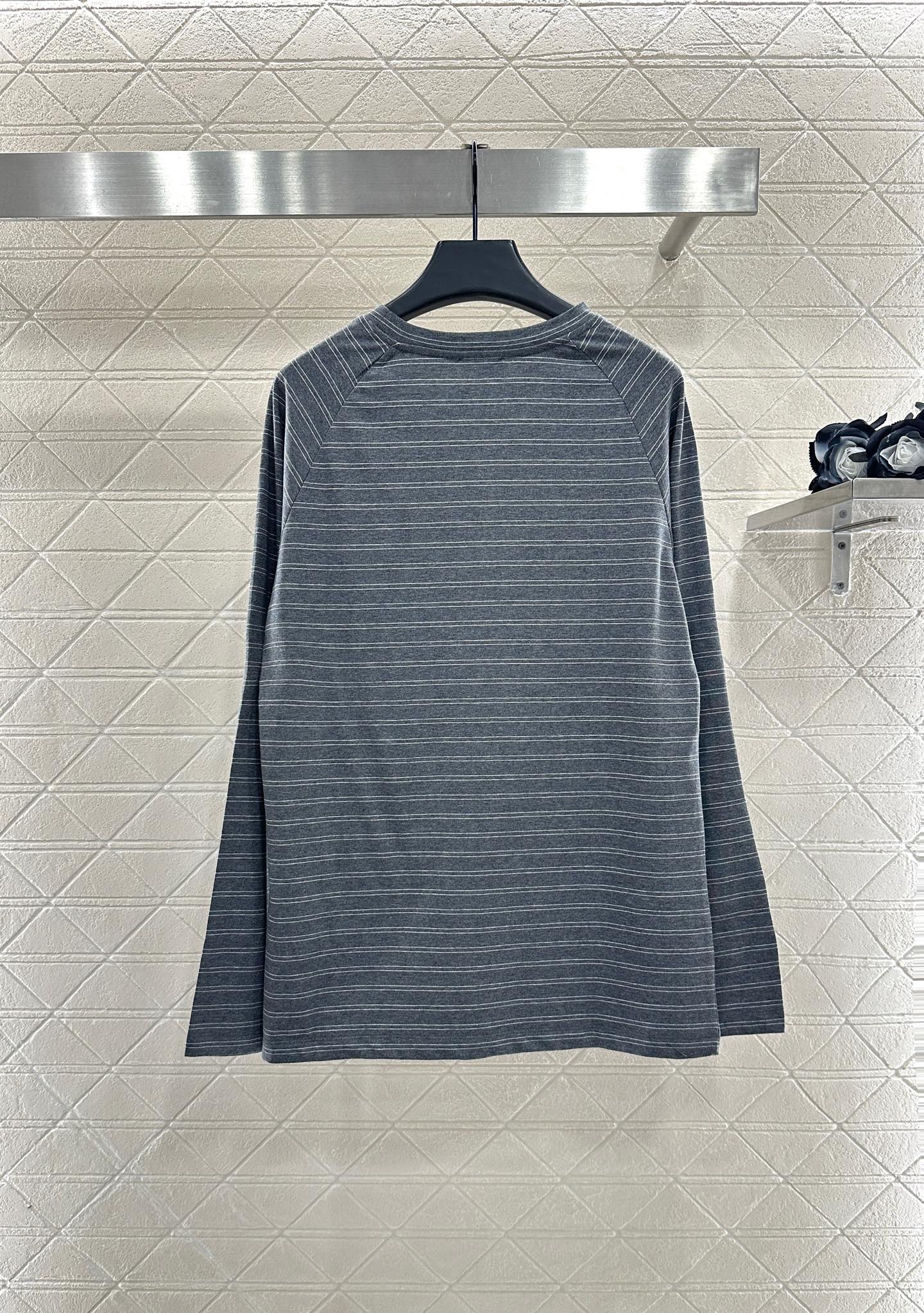 25fw Silhouette striped long sleeved shirt